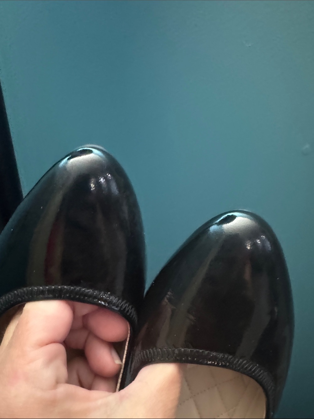 Cole Haan Black Patent Leather Pointed Ballet Flats - Picture 8 of 9